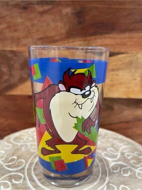Warner Bros. Taz Cartoon Glass - Blue, Red, Yellow, Green